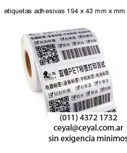 etiquetas adhesivas 194 x 43 mm x mm