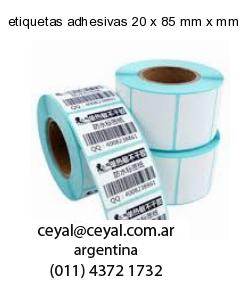 etiquetas adhesivas 20 x 85 mm x mm