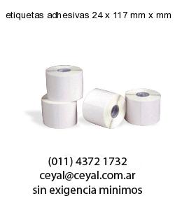 etiquetas adhesivas 24 x 117 mm x mm
