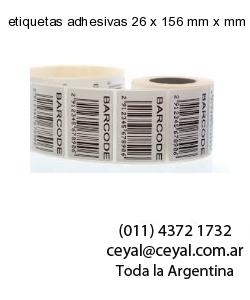 etiquetas adhesivas 26 x 156 mm x mm