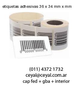 etiquetas adhesivas 36 x 34 mm x mm
