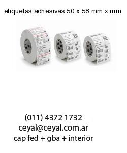 etiquetas adhesivas 50 x 58 mm x mm