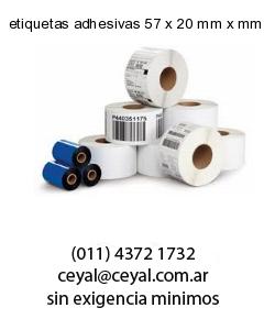 etiquetas adhesivas 57 x 20 mm x mm