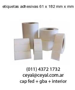 etiquetas adhesivas 61 x 182 mm x mm