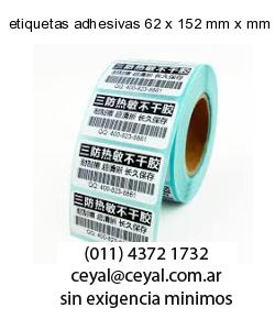 etiquetas adhesivas 62 x 152 mm x mm