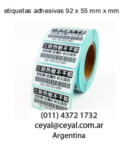 etiquetas adhesivas 92 x 55 mm x mm