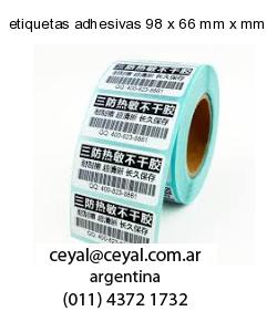 etiquetas adhesivas 98 x 66 mm x mm