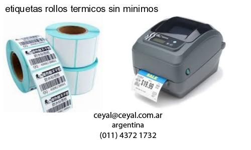 etiquetas rollos termicos sin minimos