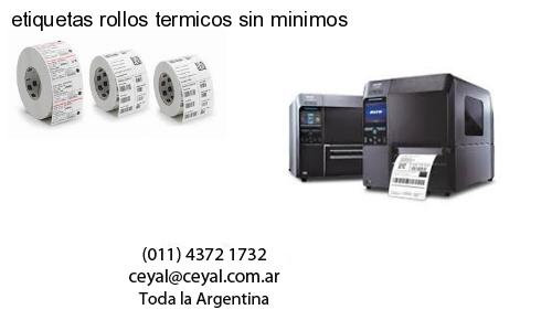etiquetas rollos termicos sin minimos