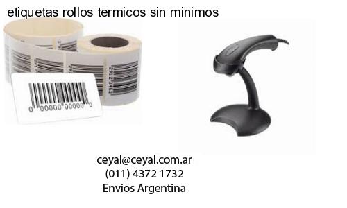 etiquetas rollos termicos sin minimos