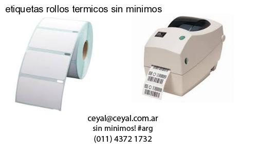 etiquetas rollos termicos sin minimos