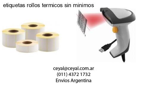 etiquetas rollos termicos sin minimos