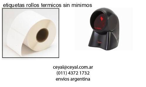 etiquetas rollos termicos sin minimos