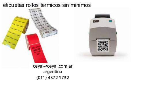 etiquetas rollos termicos sin minimos