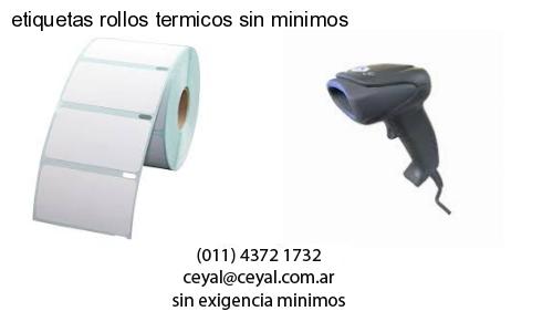 etiquetas rollos termicos sin minimos