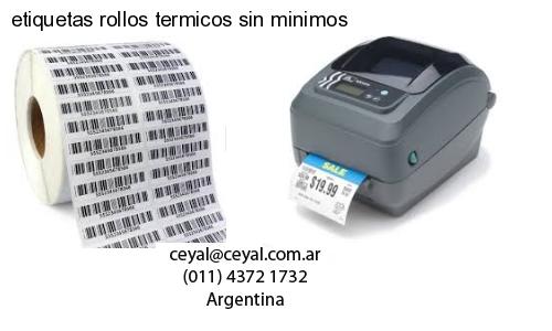 etiquetas rollos termicos sin minimos