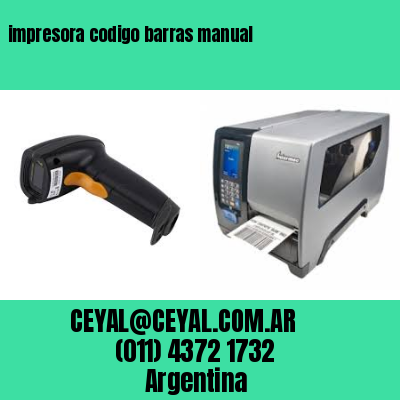 impresora codigo barras manual
