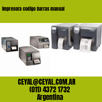 impresora codigo barras manual
