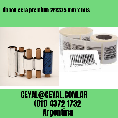 ribbon cera premium 26×375 mm x mts
