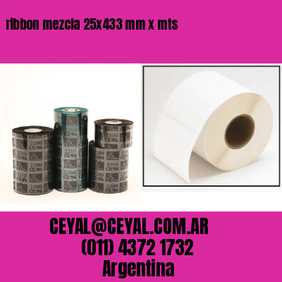 ribbon mezcla 25×433 mm x mts