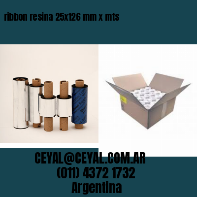 ribbon resina 25×126 mm x mts