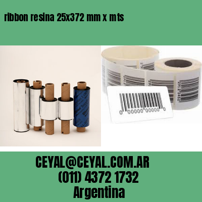 ribbon resina 25×372 mm x mts