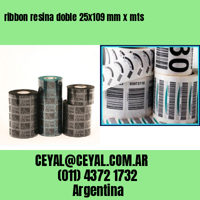 ribbon resina doble 25×109 mm x mts