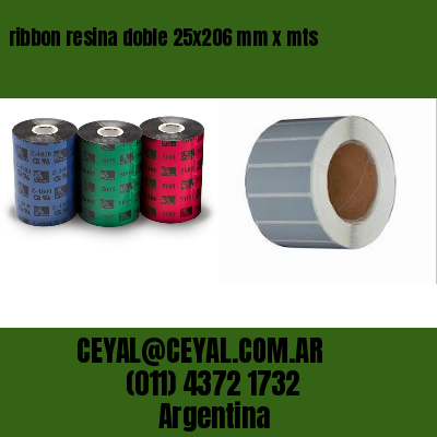 ribbon resina doble 25×206 mm x mts