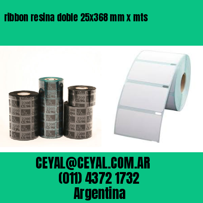 ribbon resina doble 25×368 mm x mts