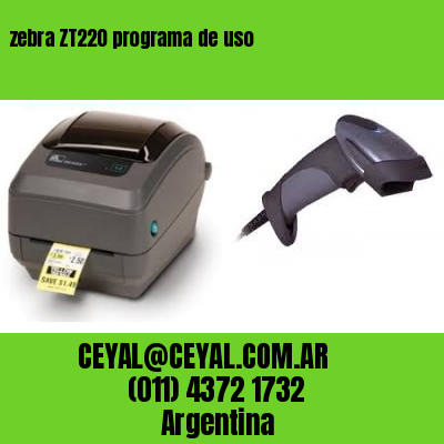 zebra ZT220 programa de uso