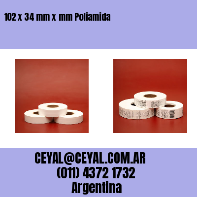 102 x 34 mm x mm Poliamida