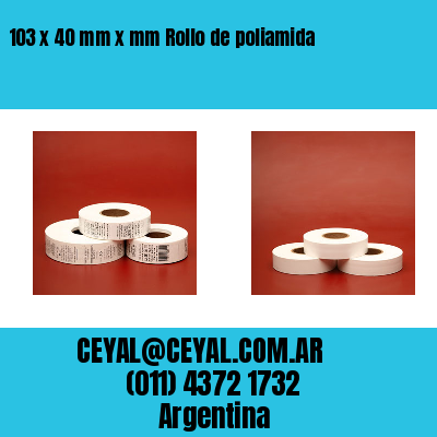 103 x 40 mm x mm Rollo de poliamida