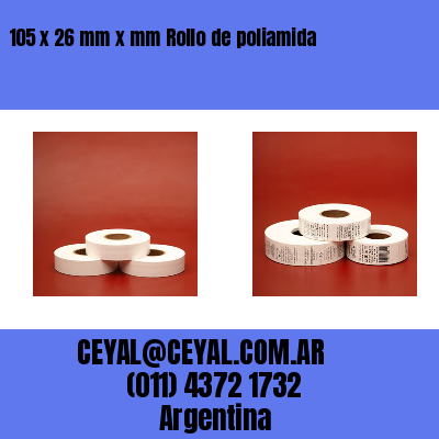 105 x 26 mm x mm Rollo de poliamida