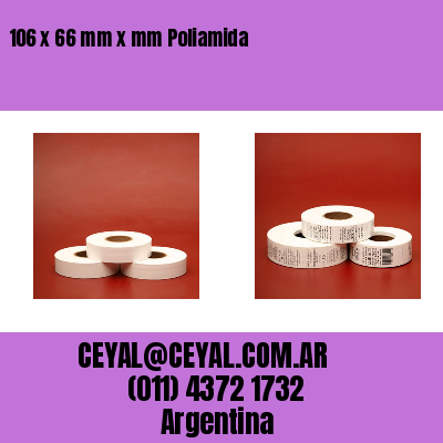 106 x 66 mm x mm Poliamida