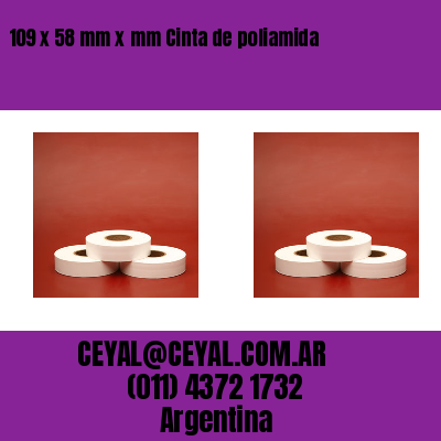 109 x 58 mm x mm Cinta de poliamida