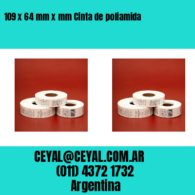109 x 64 mm x mm Cinta de poliamida