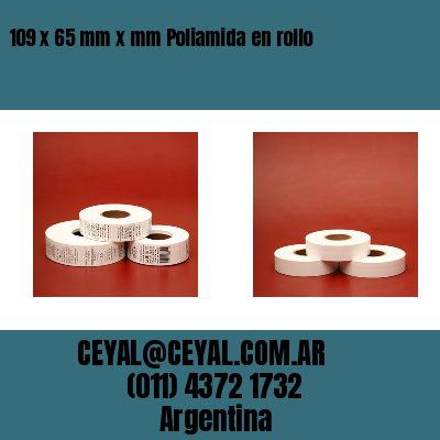 109 x 65 mm x mm Poliamida en rollo