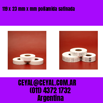 119 x 23 mm x mm poliamida satinada