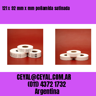 121 x 92 mm x mm poliamida satinada