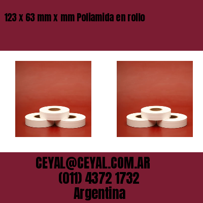 123 x 63 mm x mm Poliamida en rollo