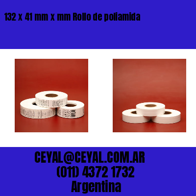 132 x 41 mm x mm Rollo de poliamida