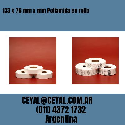 133 x 76 mm x mm Poliamida en rollo