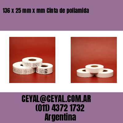 136 x 25 mm x mm Cinta de poliamida