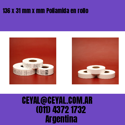 136 x 31 mm x mm Poliamida en rollo
