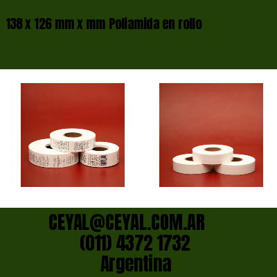 138 x 126 mm x mm Poliamida en rollo