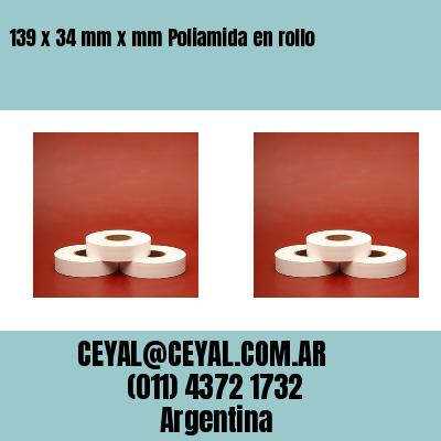 139 x 34 mm x mm Poliamida en rollo