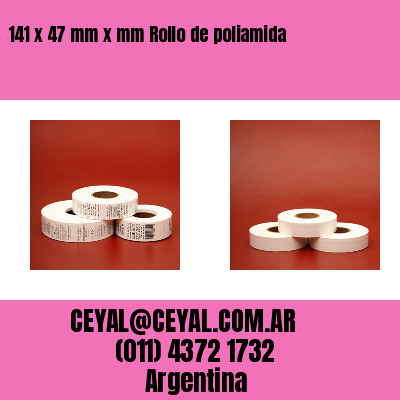 141 x 47 mm x mm Rollo de poliamida