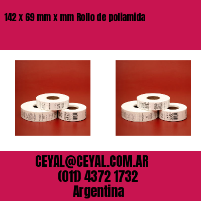 142 x 69 mm x mm Rollo de poliamida