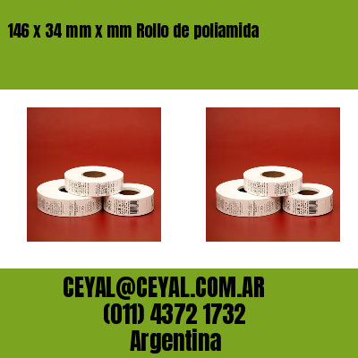 146 x 34 mm x mm Rollo de poliamida