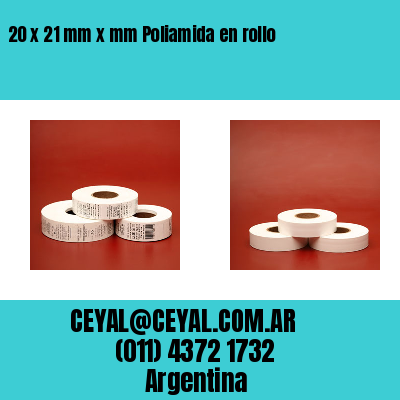 20 x 21 mm x mm Poliamida en rollo
